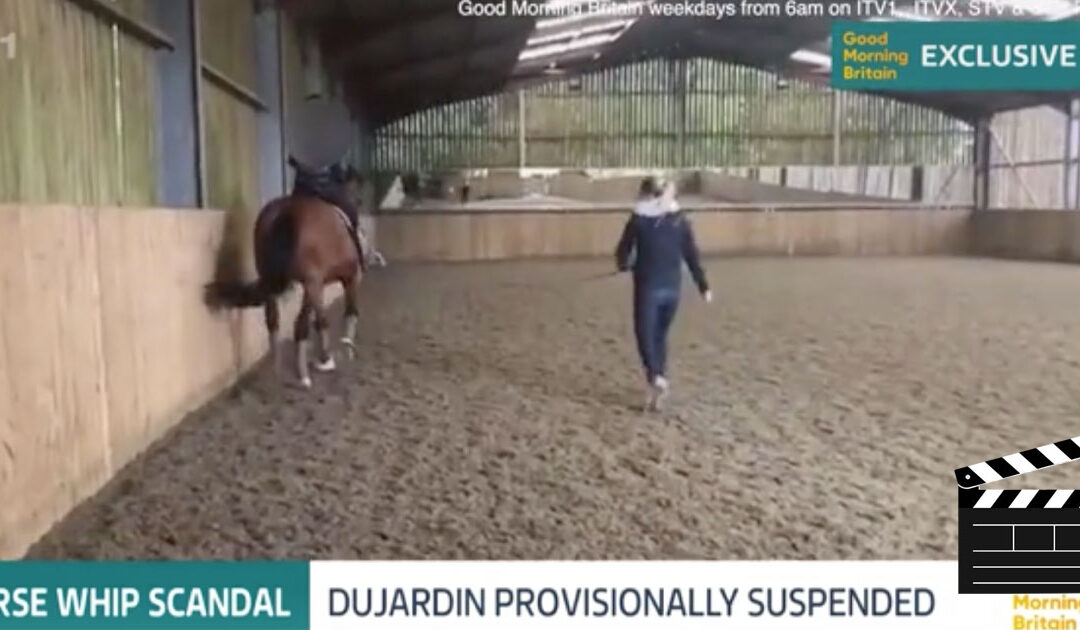 Dujardin ses piska häst upprepade gånger