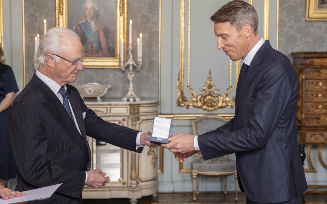 Henrik von Eckermann fick medalj av kungen