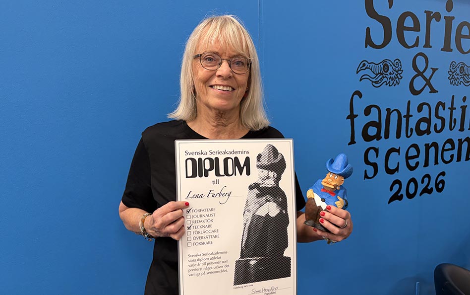 Lena Furberg fick pris av Svenska serieakademin